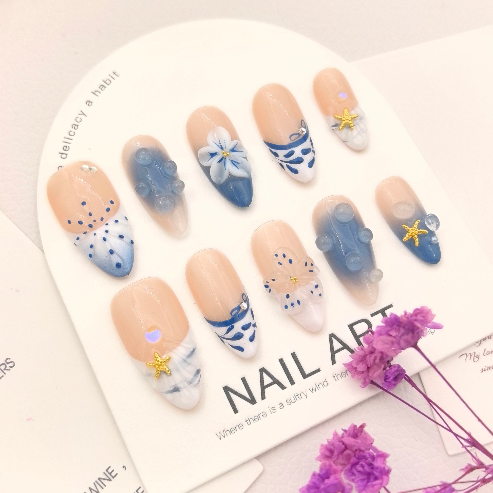 Summer Beach 3D Hand-Sculpted Floral Luxury Artisan