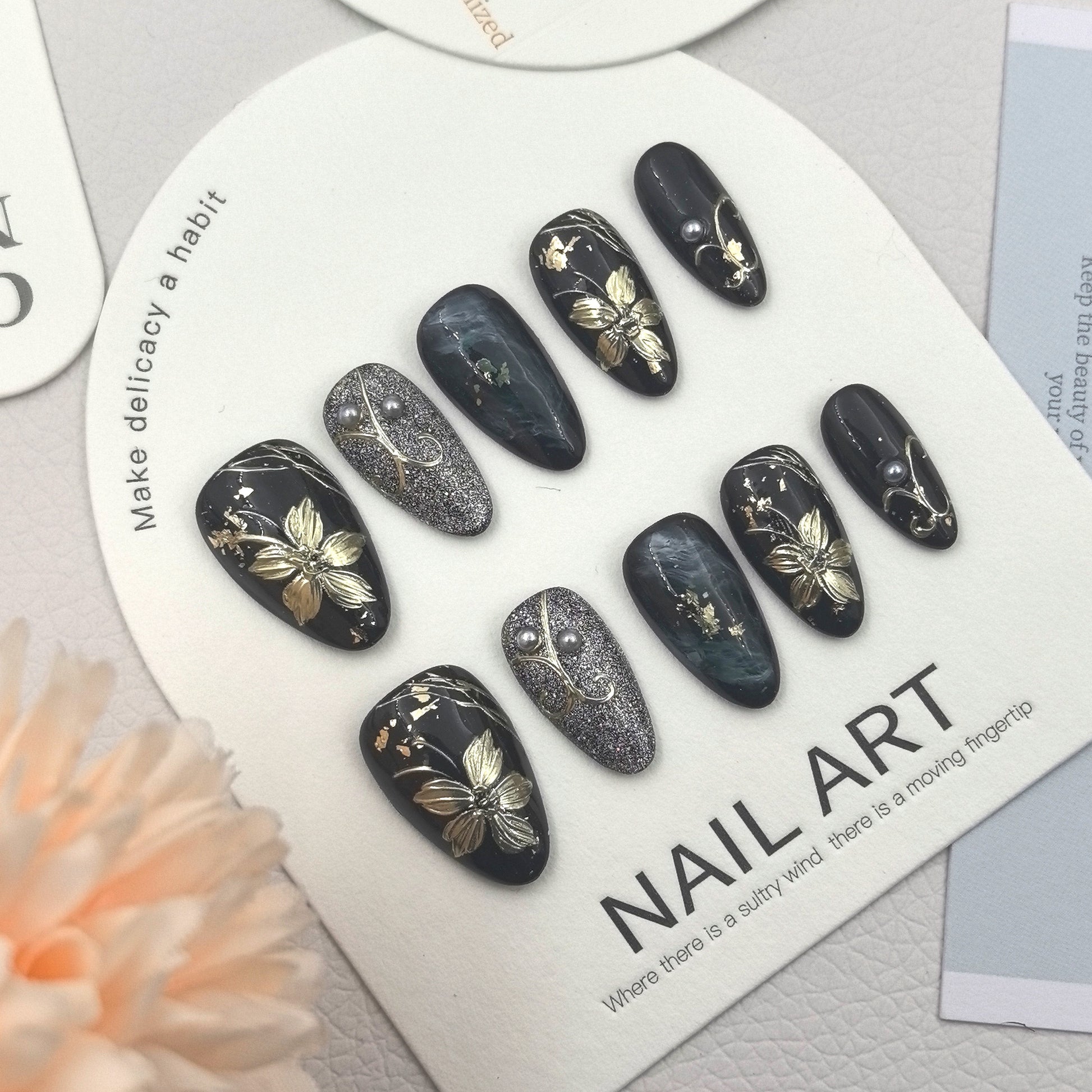 [Flower of the Abyss] Handmade Premium Press-on Nails