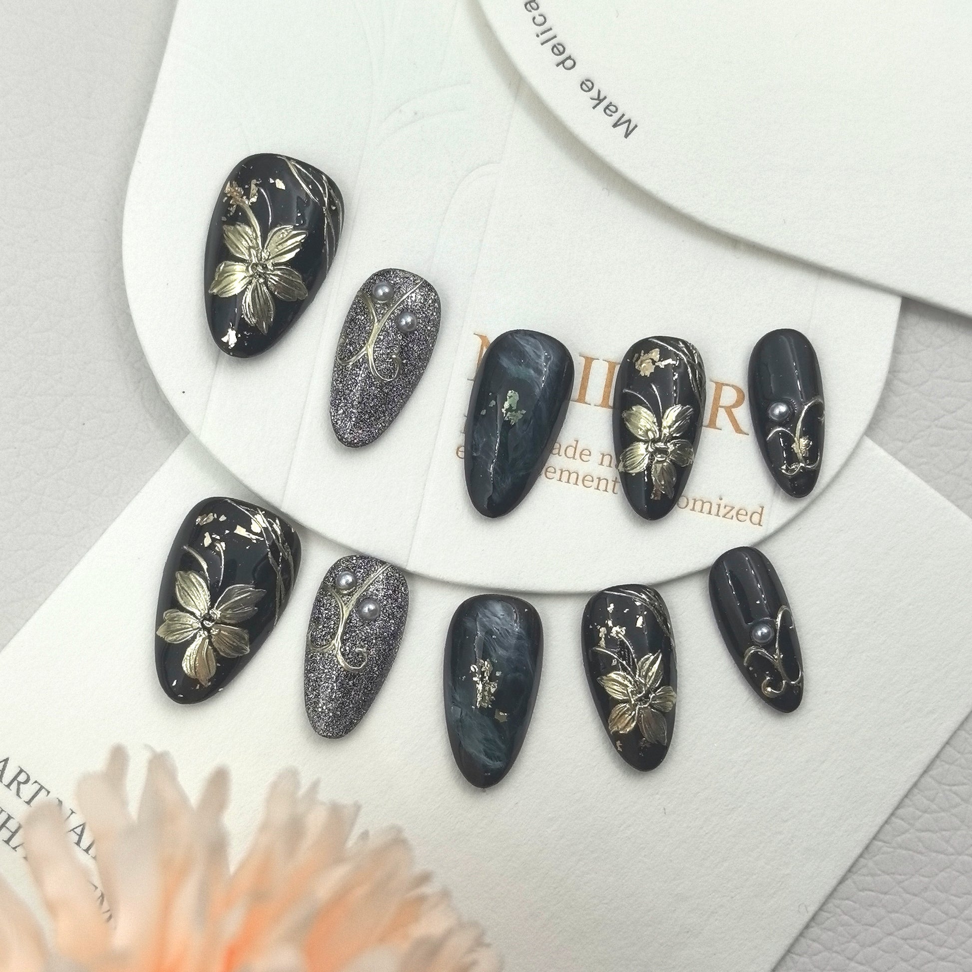 [Flower of the Abyss] Handmade Premium Press-on Nails