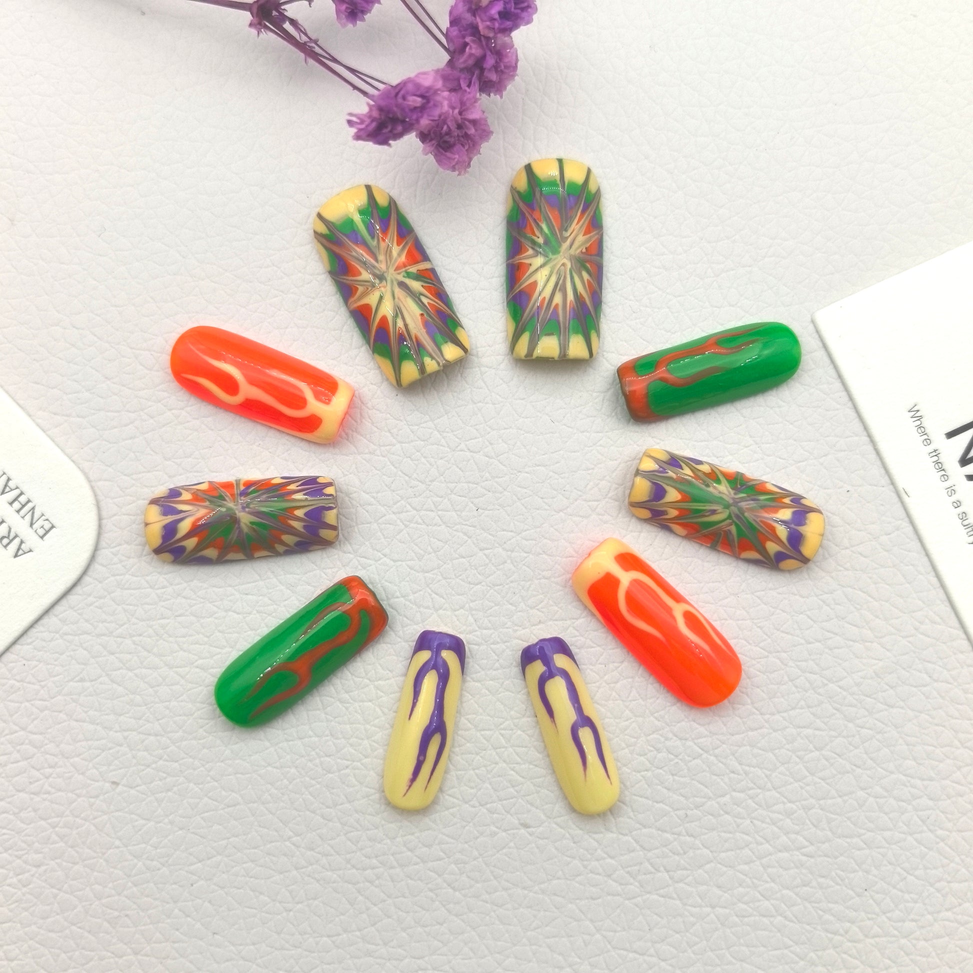 [Fiery Flame] Handmade Premium Press-on Nails