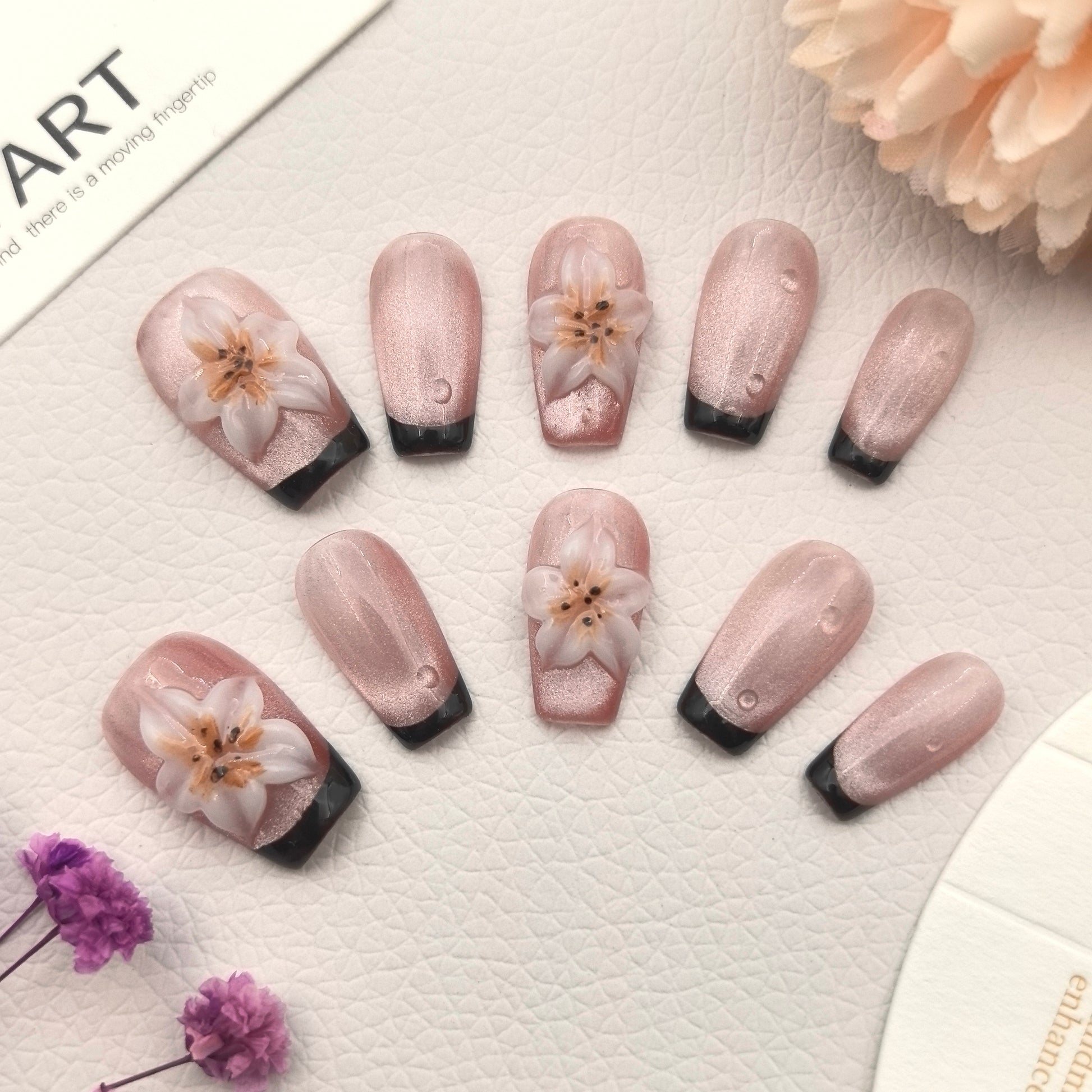 [Fresh & Elegant Floral] Handmade Premium Press-on Nails
