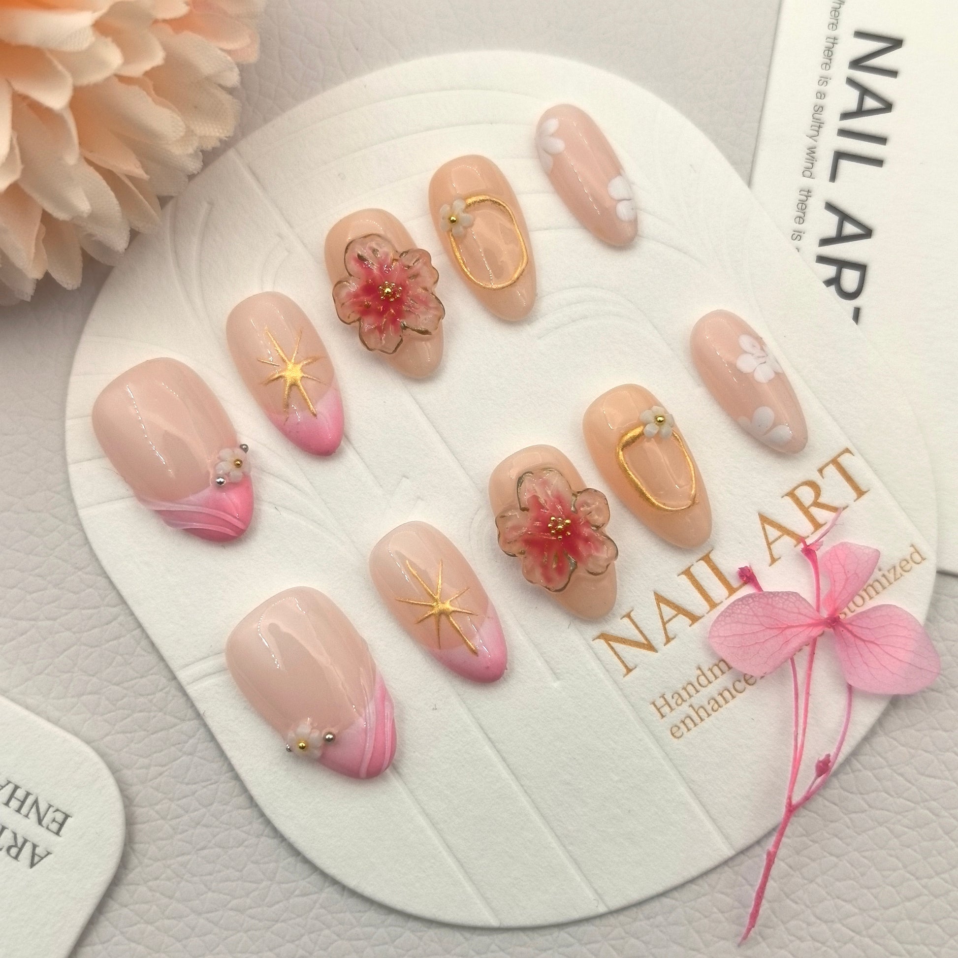 Pastel Icy Translucent 3D Floral