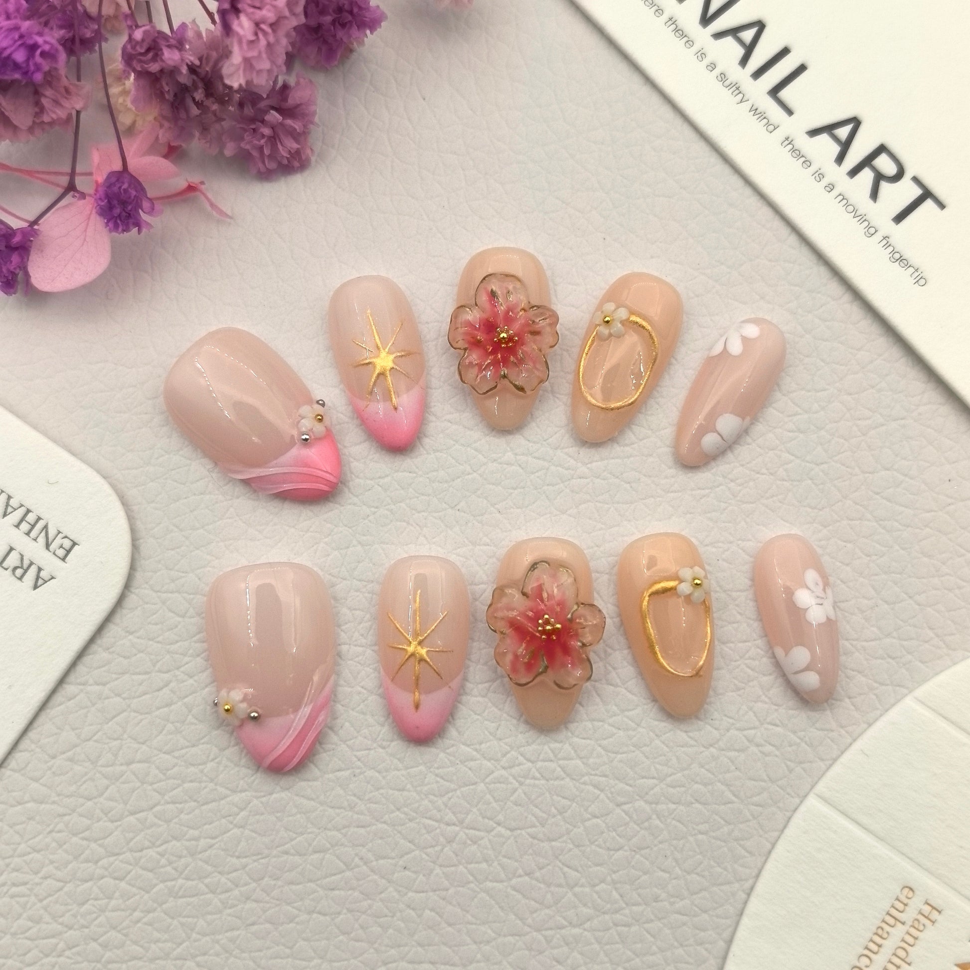 Pastel Icy Translucent 3D Floral