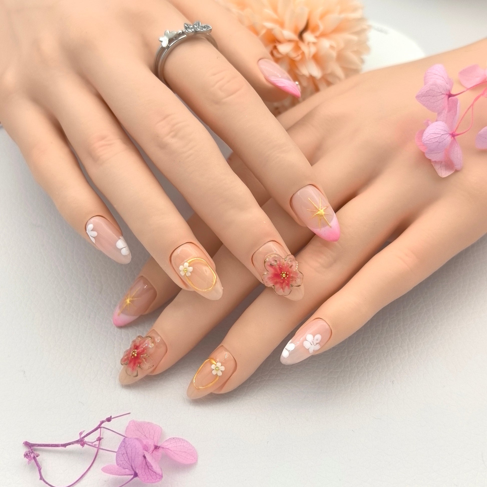 Pastel Icy Translucent 3D Floral