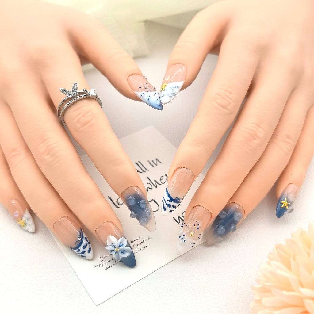 Summer Beach 3D Hand-Sculpted Floral Luxury Artisan